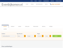 Tablet Screenshot of evenbijkomen.nl